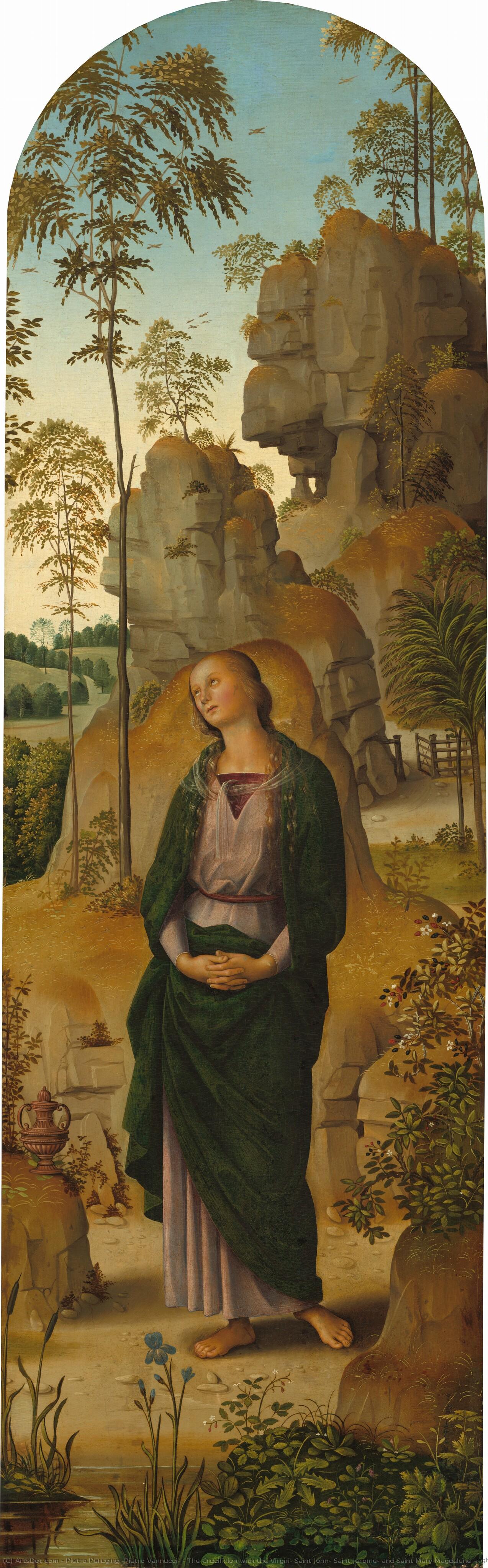 The Crucifixion With The Virgin, Saint John, Saint Jerome, And Saint Mary Magdalene [right Panel] — Pietro Perugino (pietro Vannucci)