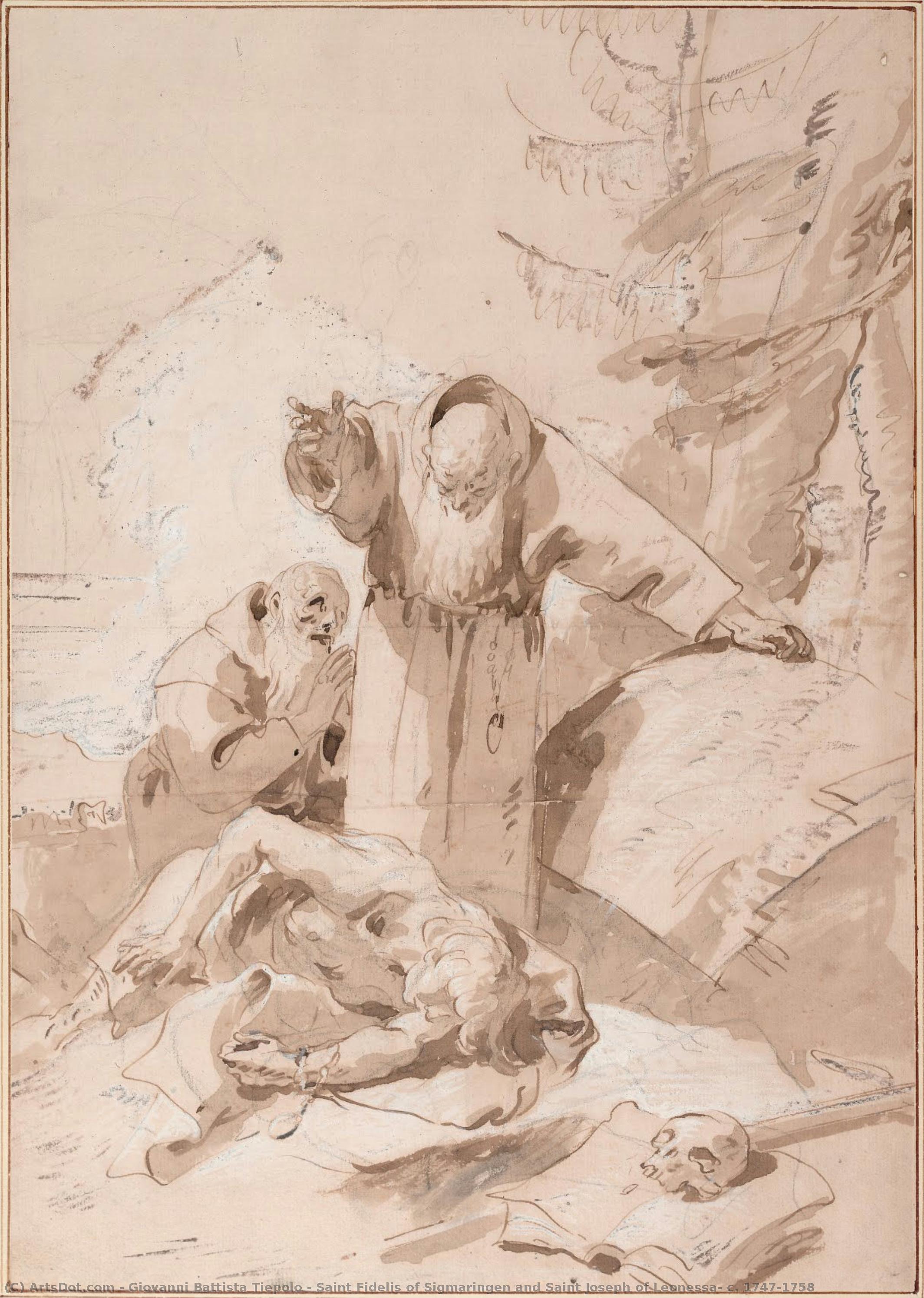 Heiliger Fidelis Von Sigmaringen Und Heiliger Joseph Von Leonessa, Ca. 1747-1758 — Giambattista Tiepolo