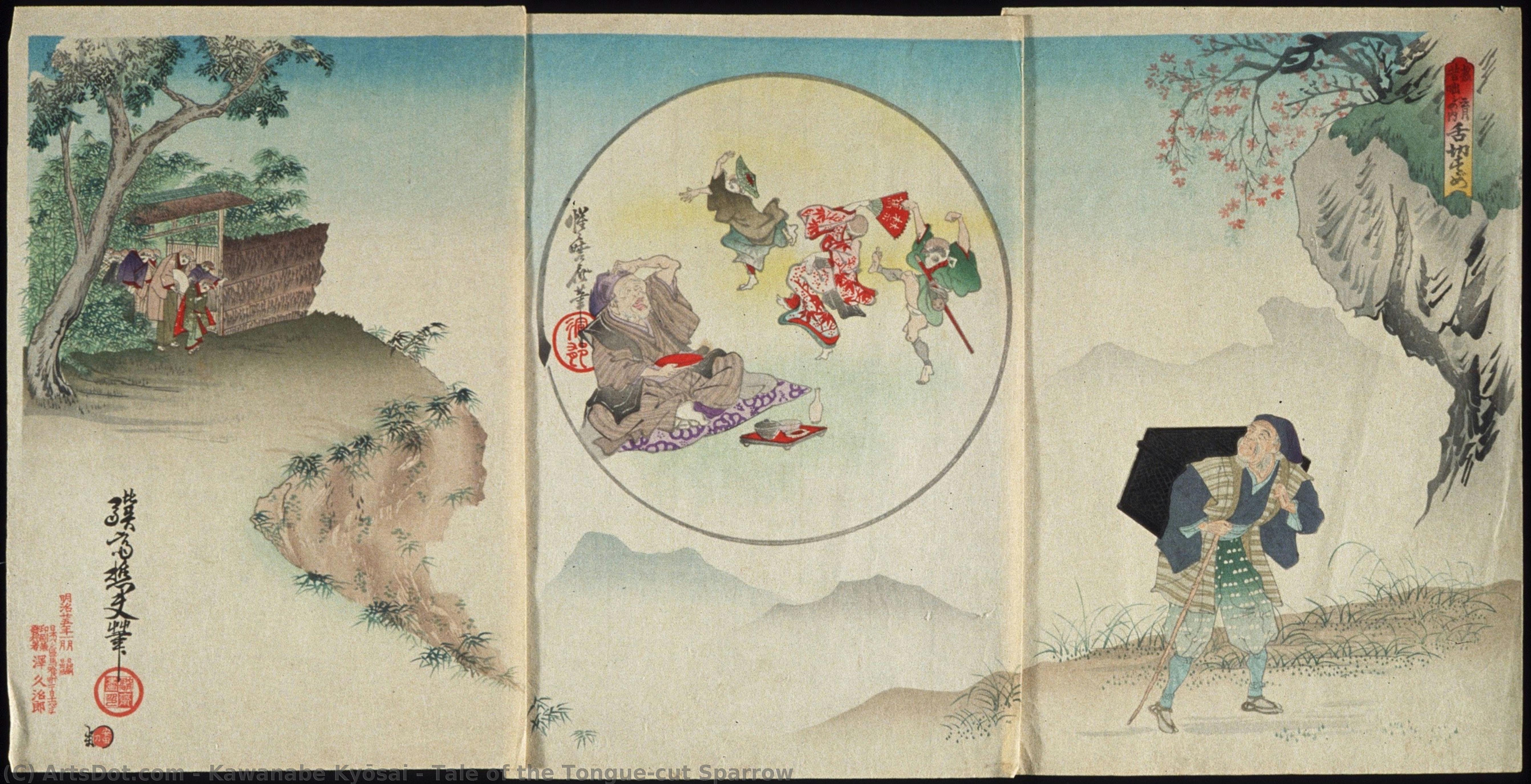 Tale Of The Tongue-cut Sparrow — Kawanabe Kyōsai