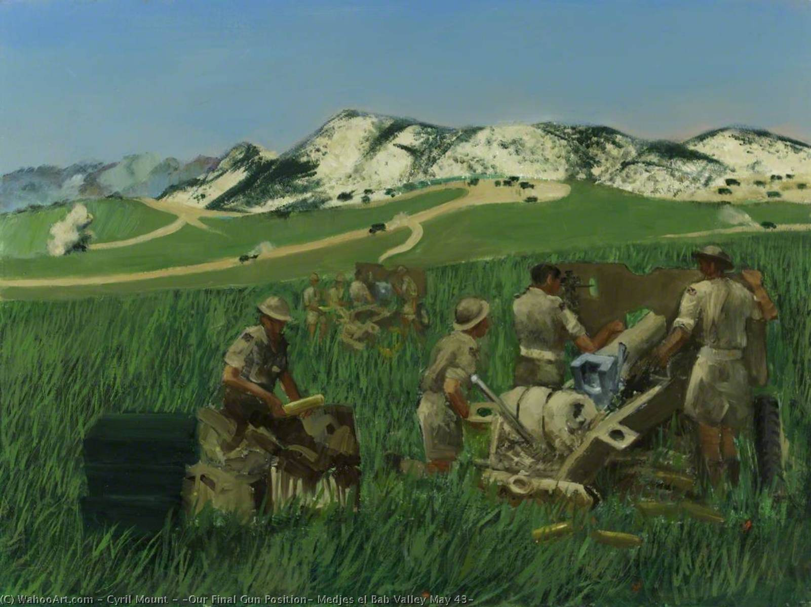 'our Final Gun Position, Medjes El Bab Valley May 43' — Cyril Mount