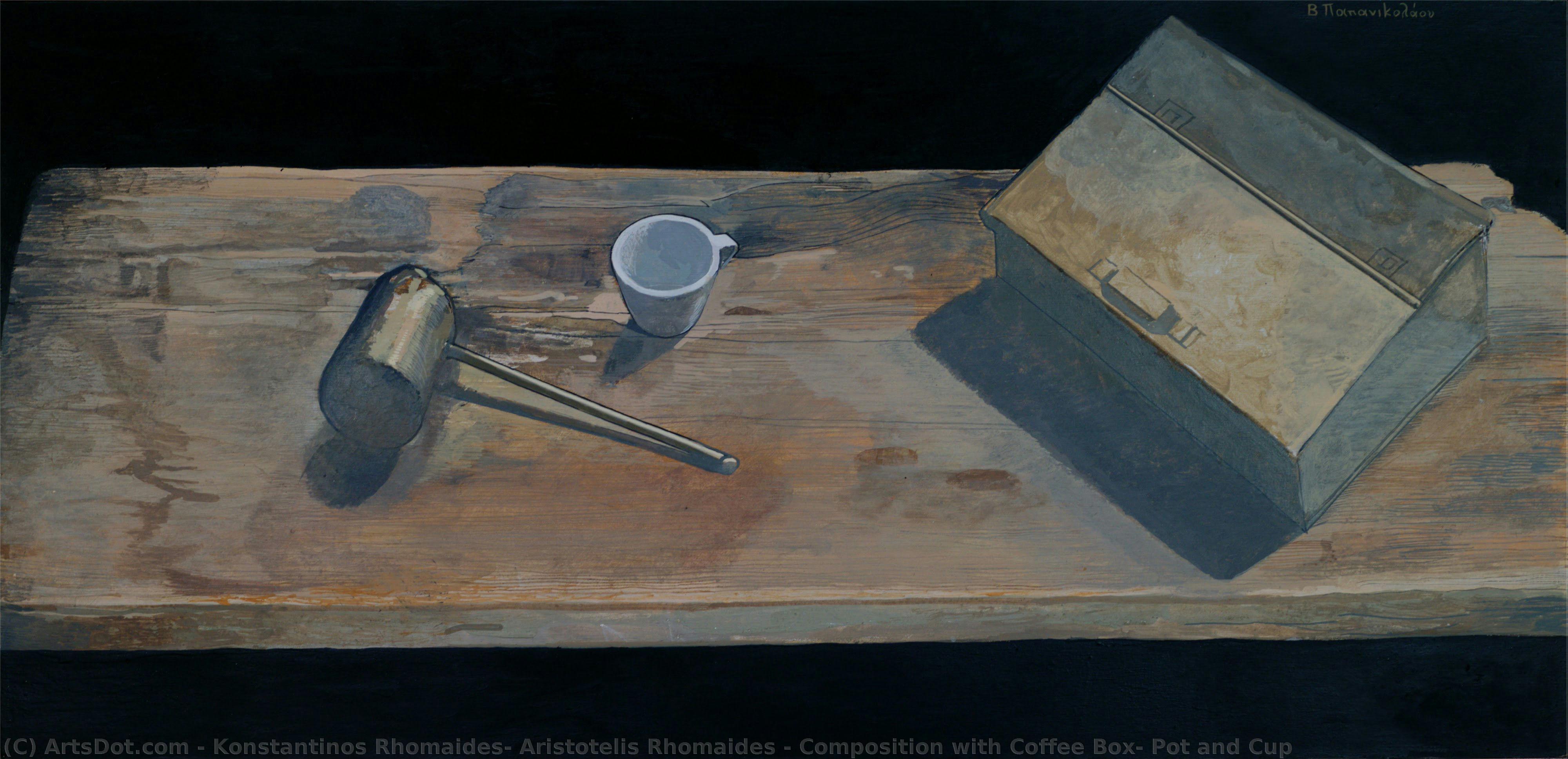 Composition With Coffee Box, Pot And Cup — Konstantinos Rhomaides, Aristotelis Rhomaides