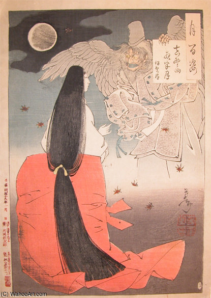 Iga-no-tsubone And Ghost At Mt. Yoshino — Tsukioka Yoshitoshi
