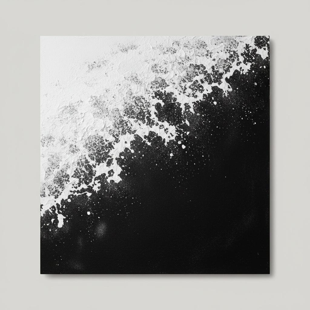 Fragmented Equilibrium: An Impasto Study Of Celestial Chaos And Monochromatic Void — Christian Noiret
