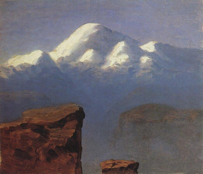 The Top Of Mount Elbrus In The Sunlight — Arkhip Ivanovich Kuindzhi