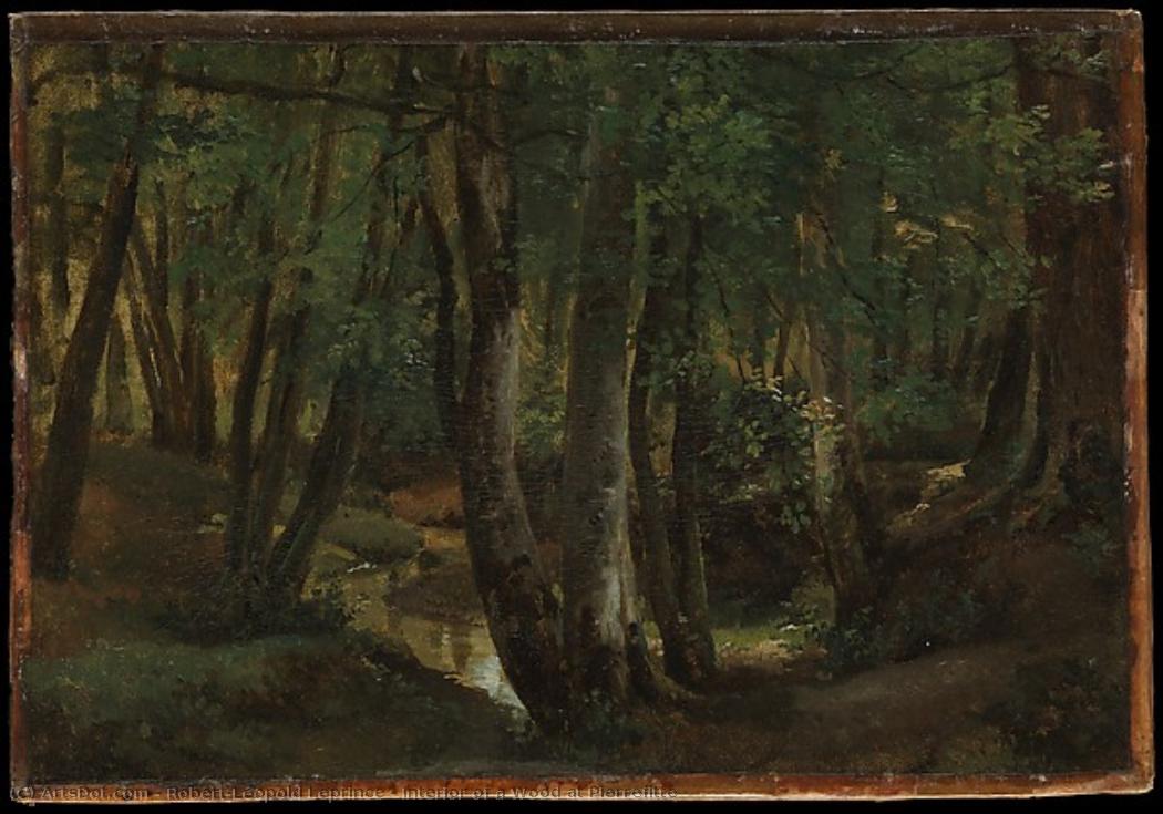 Interior Of A Wood At Pierrefitte — Robert Léopold Leprince