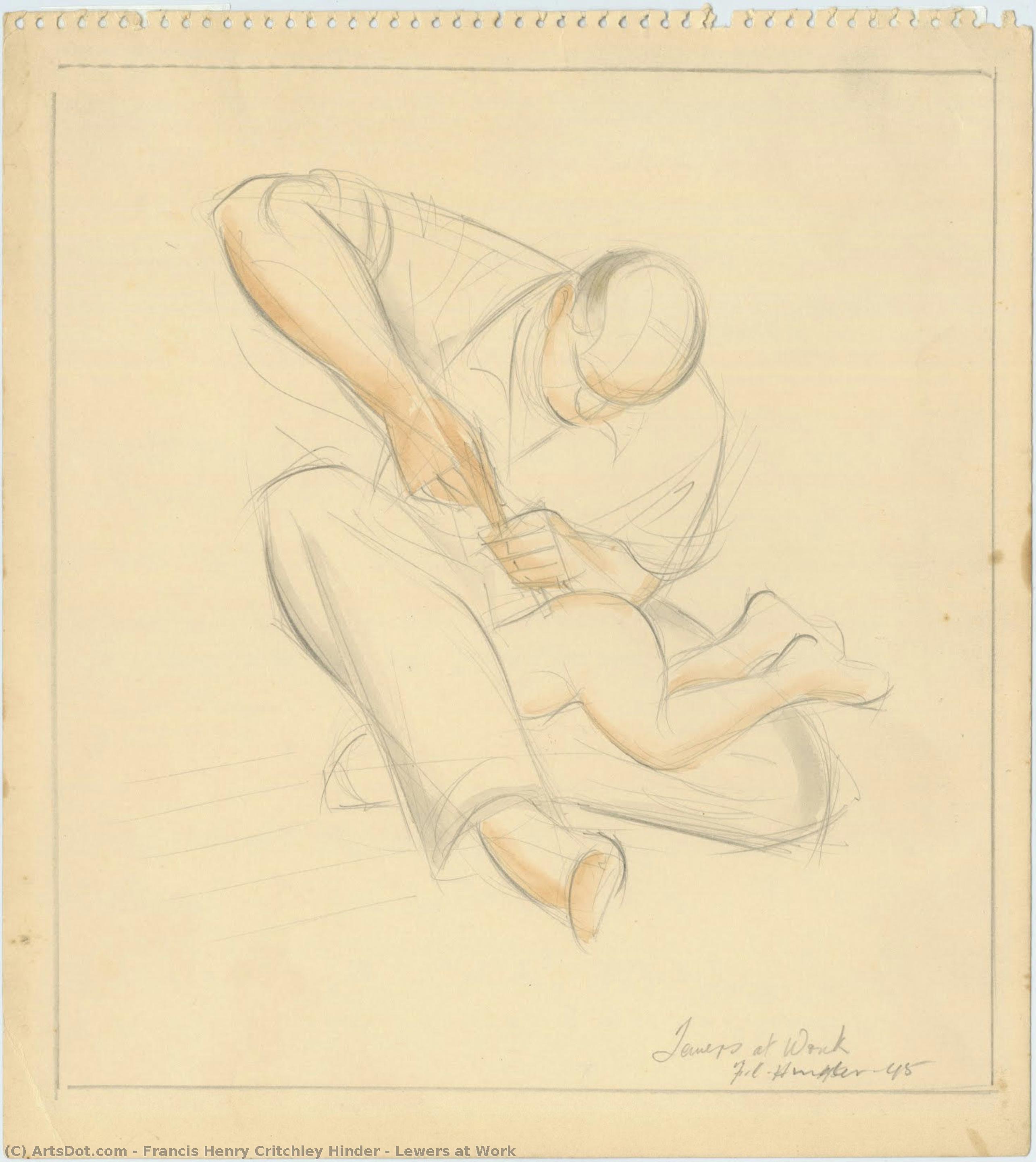 Lewers At Work — Francis Henry Critchley Hinder