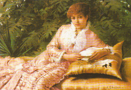 Parisian Reading A Book — Альберт Эдelfель