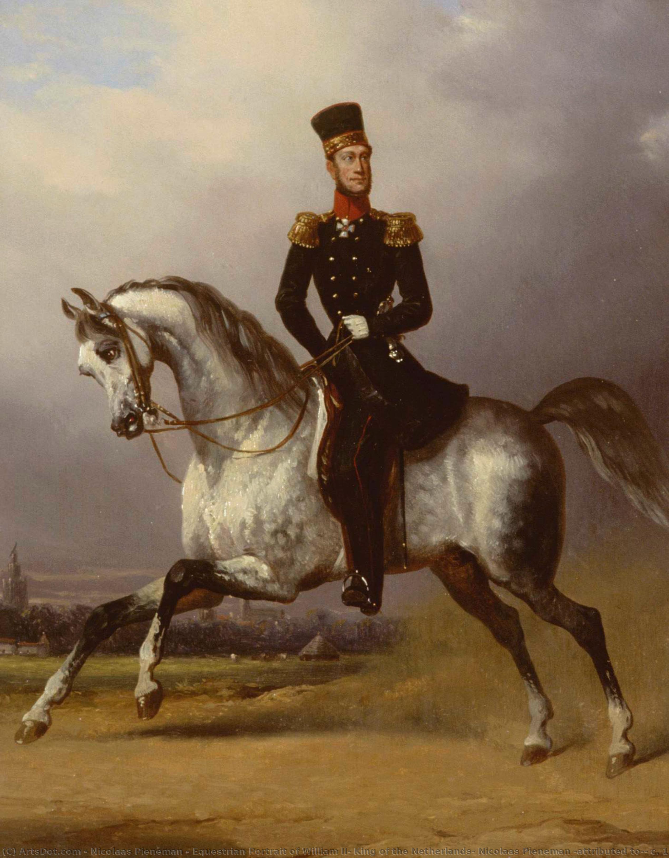 Equestrian Portrait Of William Ii, King Of The Netherlands, Nicolaas Pieneman (attributed To), C. 1830 - C. 1850 — Nicolaas Pieneman