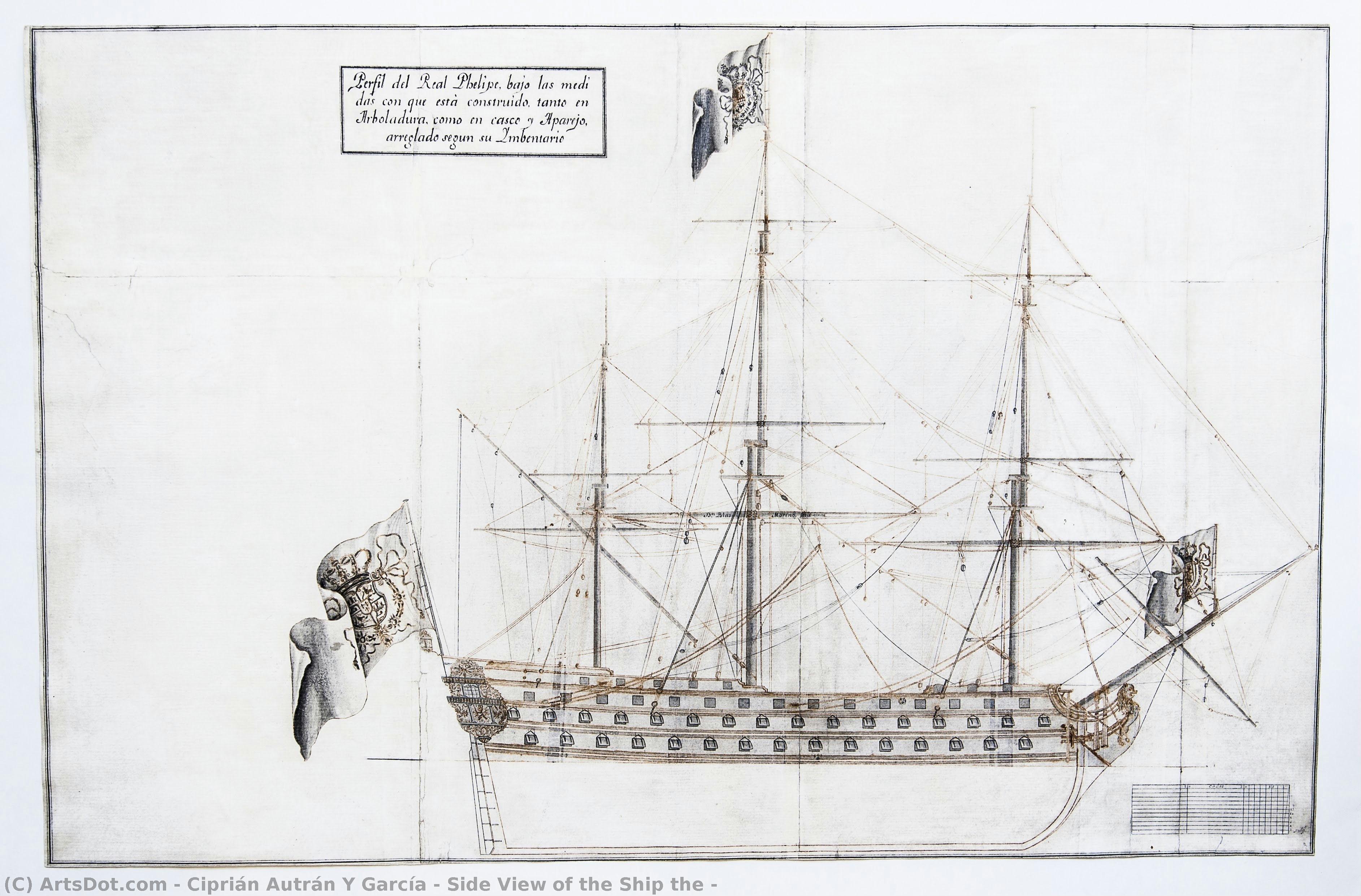 Side View Of The Ship The — Ciprián Autrán Y García