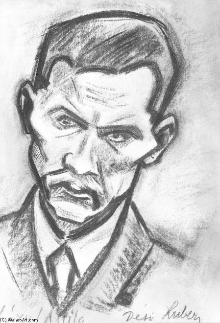 Portrait Of Attila József Poet — Istvan Desi Huber