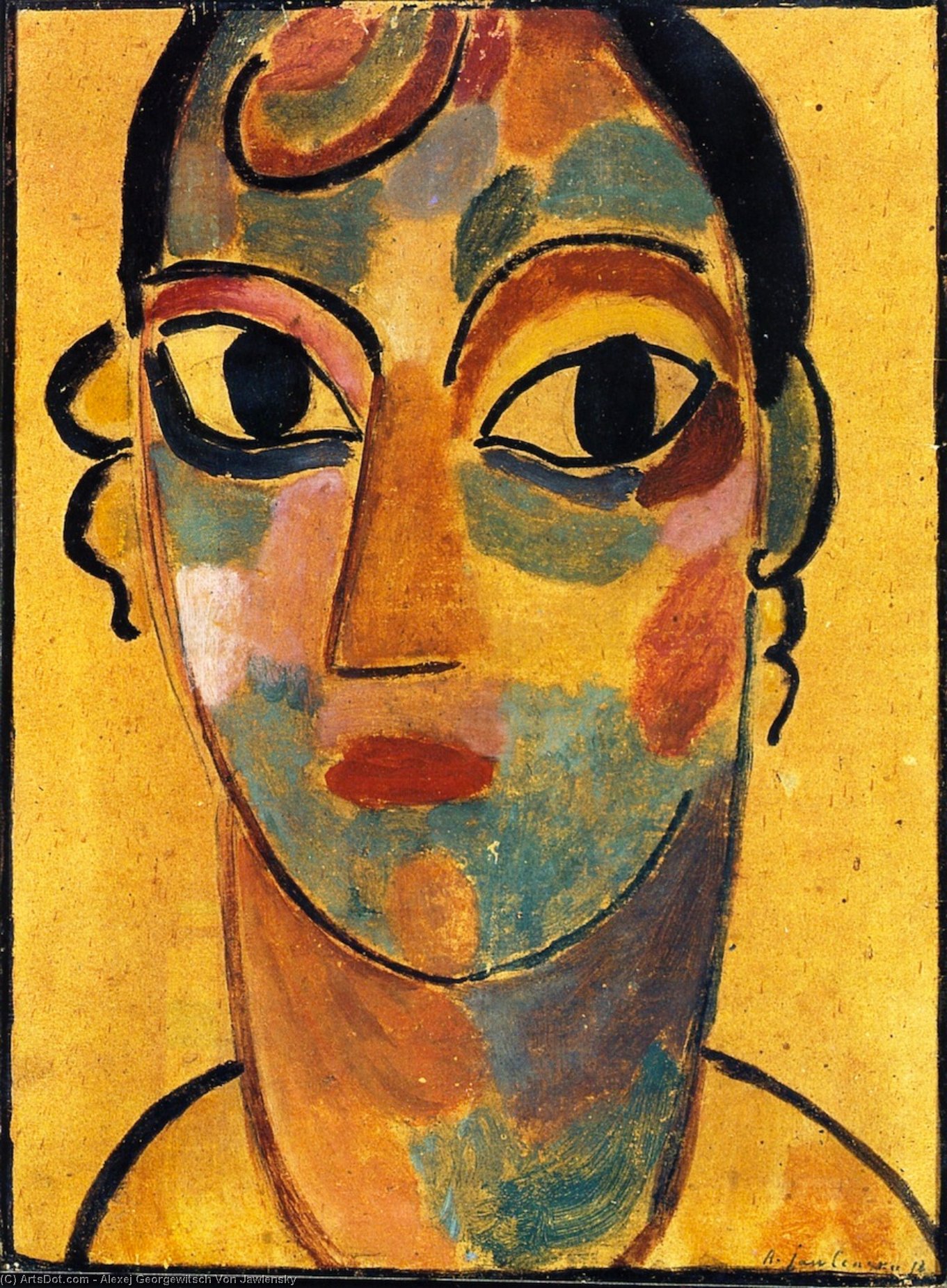 Mystical Head: Girl From Ascona — Alexej Von Jawlensky