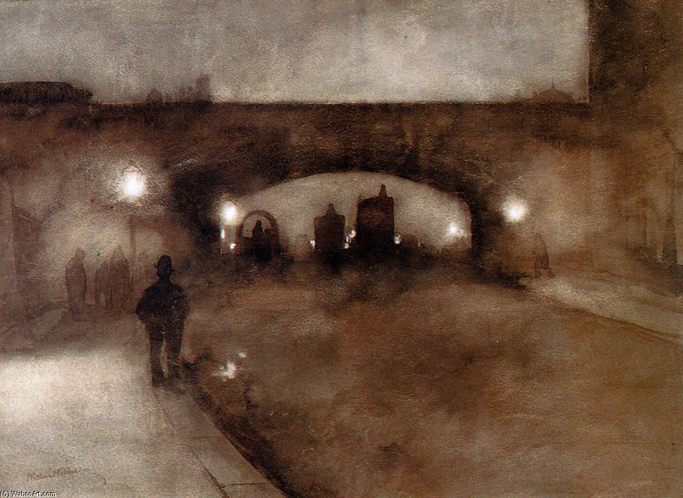 Waterloo Bridge At Night — Виллем Витсен