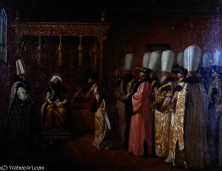 Audience Of Charles Gravier , Comte De Vergennes, With The Sultan Osman Iii — Antoine De Favray