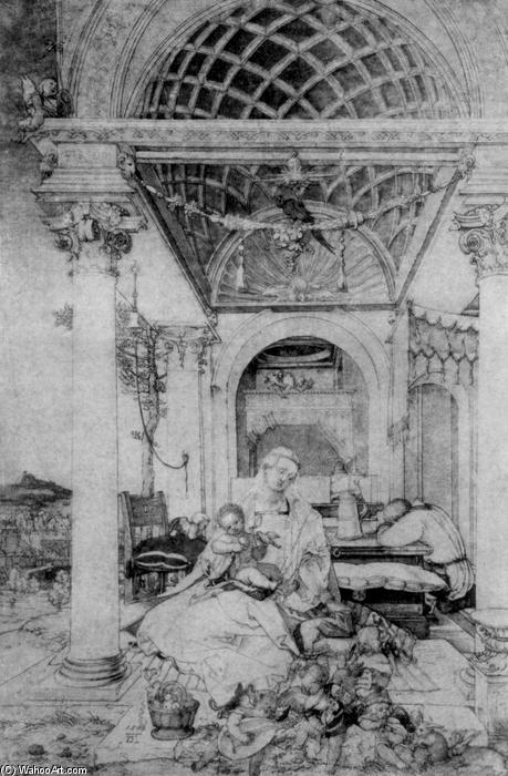 The Holy Family In A Hall — Albreht Direr