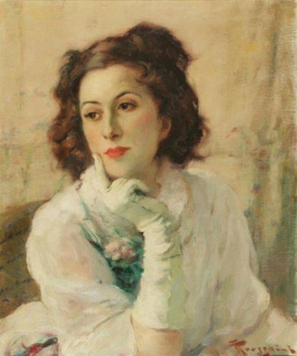 Jeune Femme Rêveuse — Fernand Toussaint