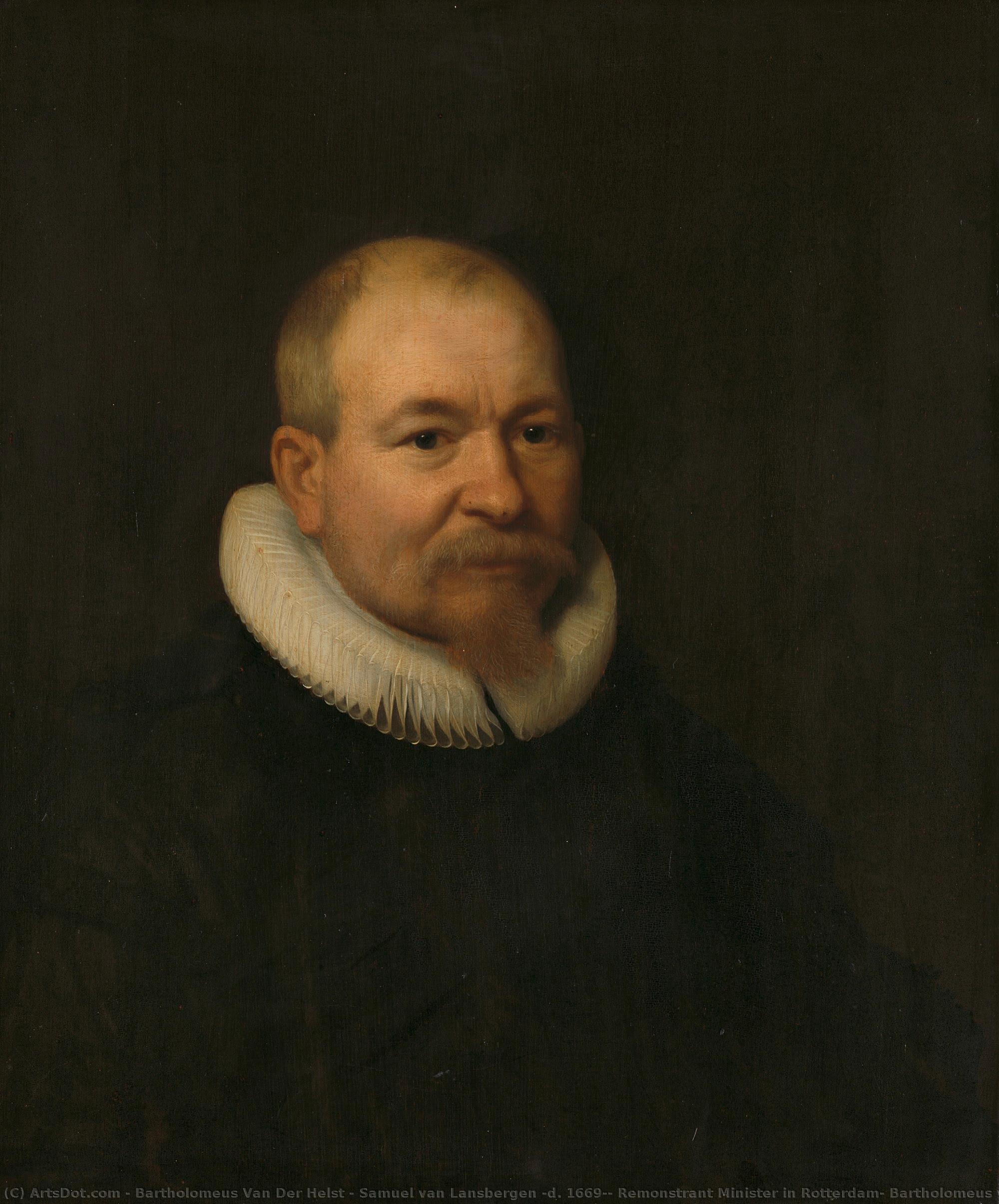 Samuel Van Lansbergen (d. 1669), Remonstrant Minister In Rotterdam, Bartholomeus Van Der Helst, 1646 — Bartholomeus Van Der Helst