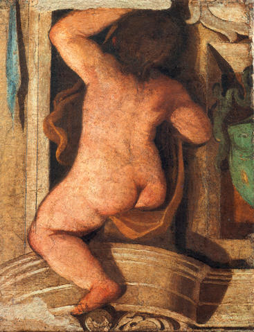 Putto (fresco) — Guercino