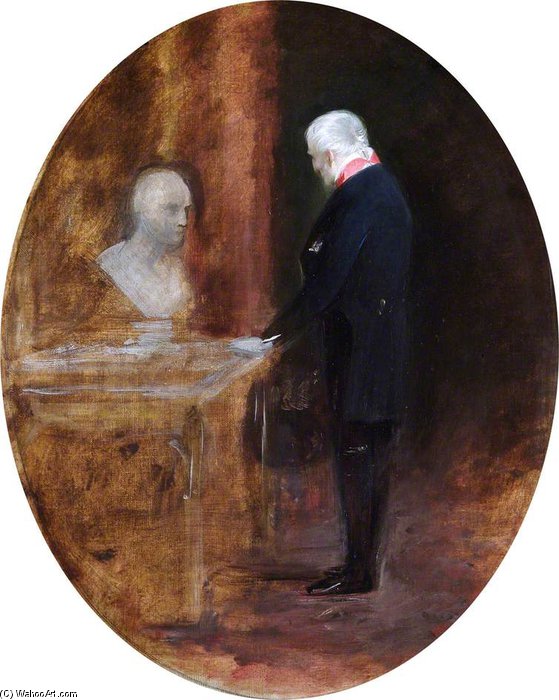 The 1st Duke Of Wellington Looking At A Bust Of Napoleon — Charles Robert Leslie