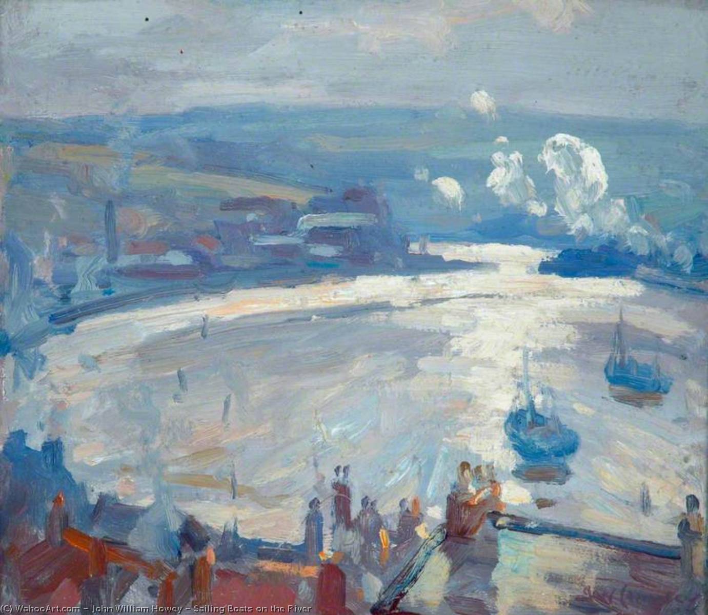 Sailing Boats On The River — John William Howey