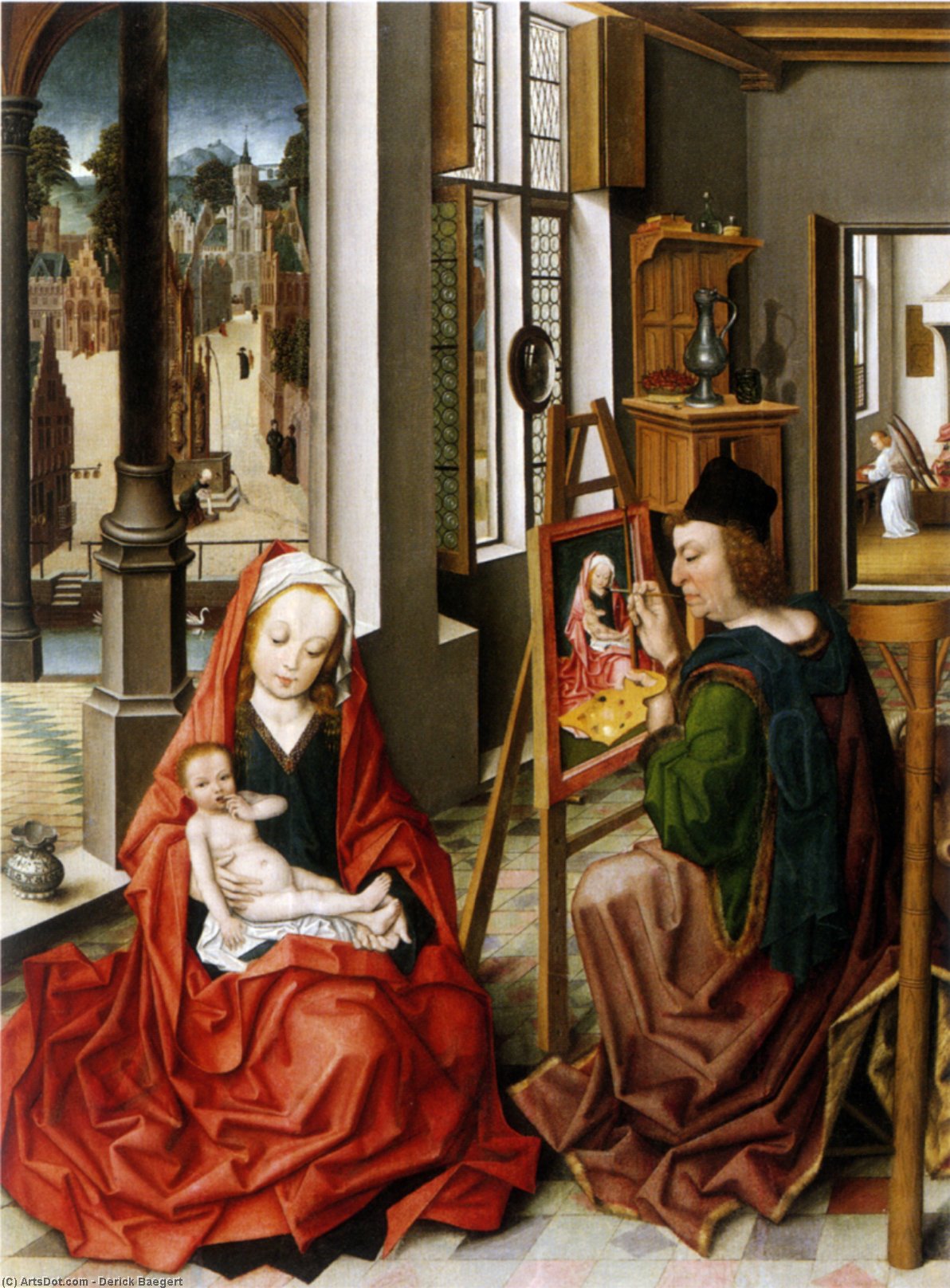 Saint Luke Painting The Virgin — Derick Baegert