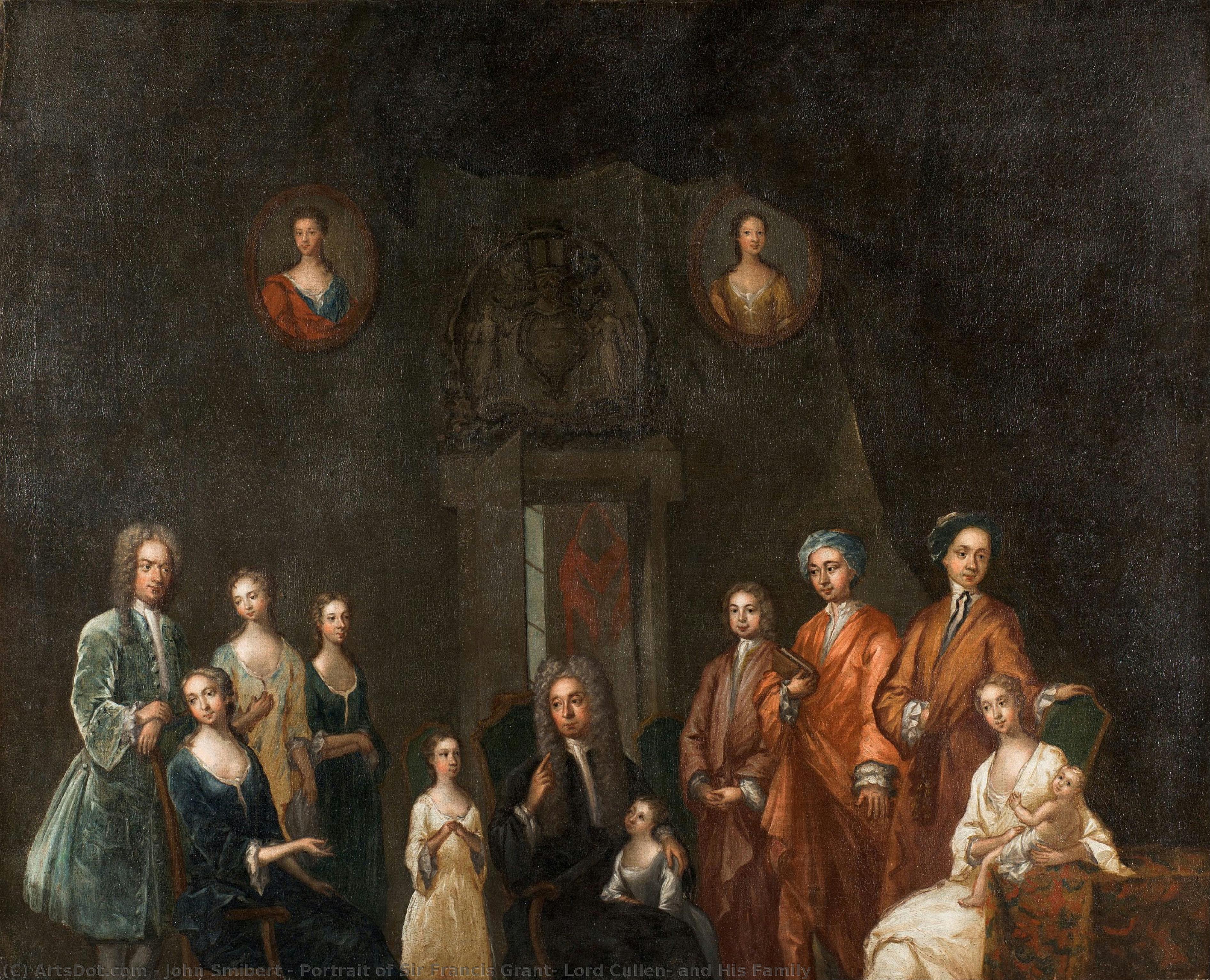 Portrait Of Sir Francis Grant, Lord Cullen, And His Family — ジョン・スミバート
