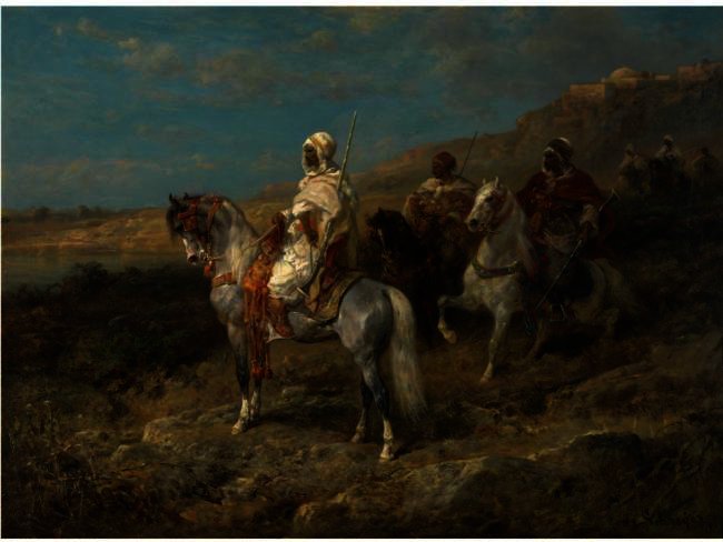 Arab Scouts On Horseback — Adolf Schreyer