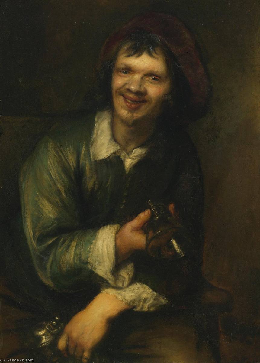 A Drinker Holding A Glass And A Pitcher — Jan Andrea Lievens Jan Lievens