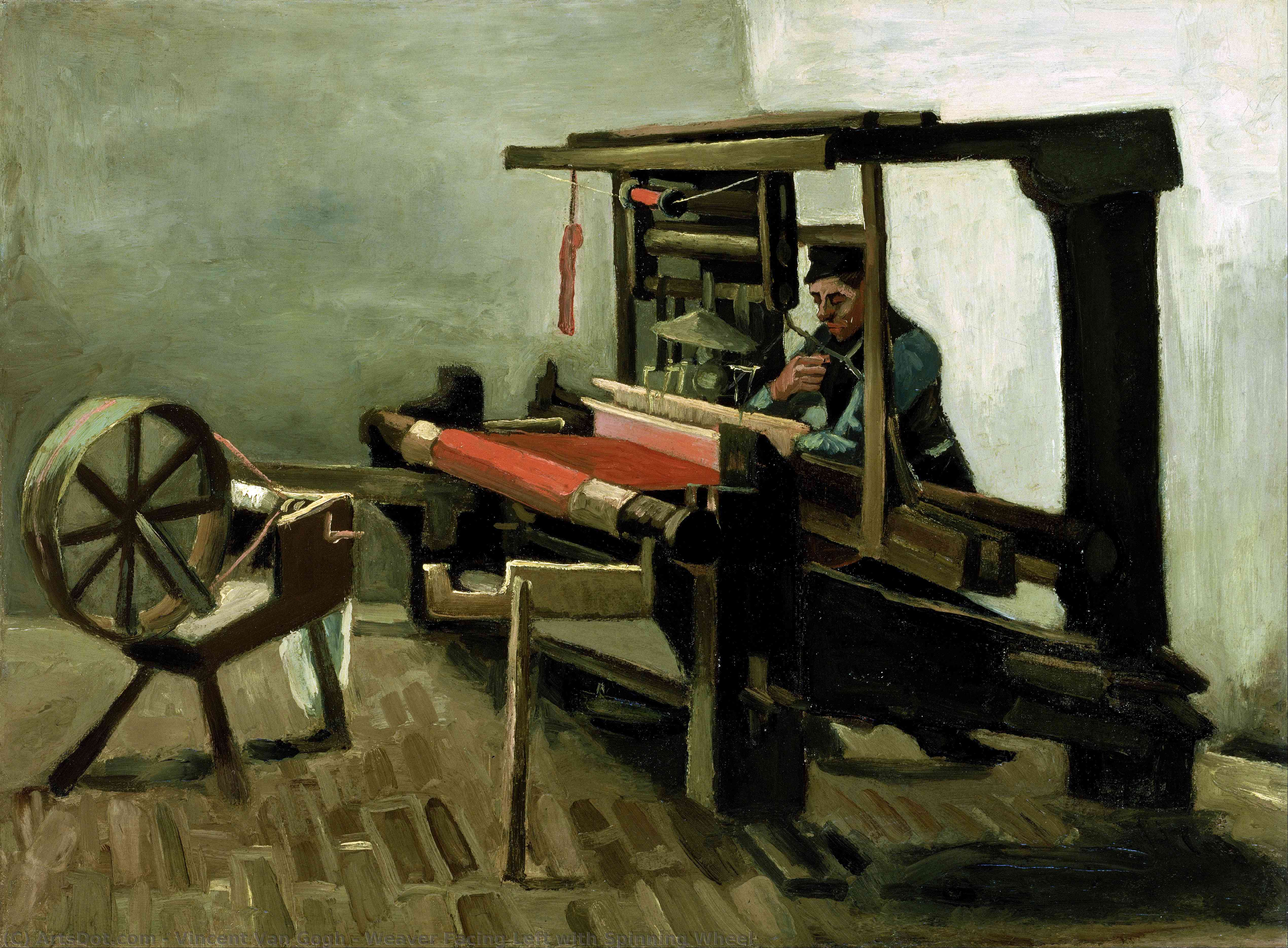 Tejedor Frente Izquierdo Con Ruedo De Telar — Vincent Willem Van Gogh