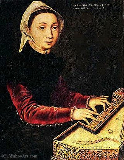 Young Girl Playing The Virginal — Catharina Van Hemessen