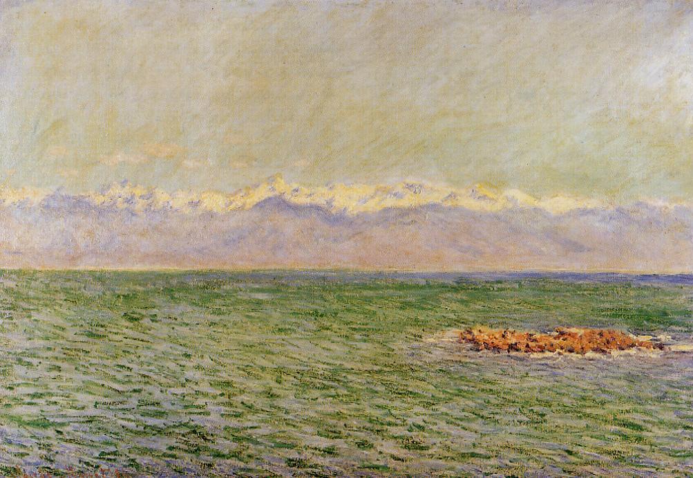 El Mar Y Los Alpes (también Conocido Como El Mediterráneo En Antibes) — Claude Monet