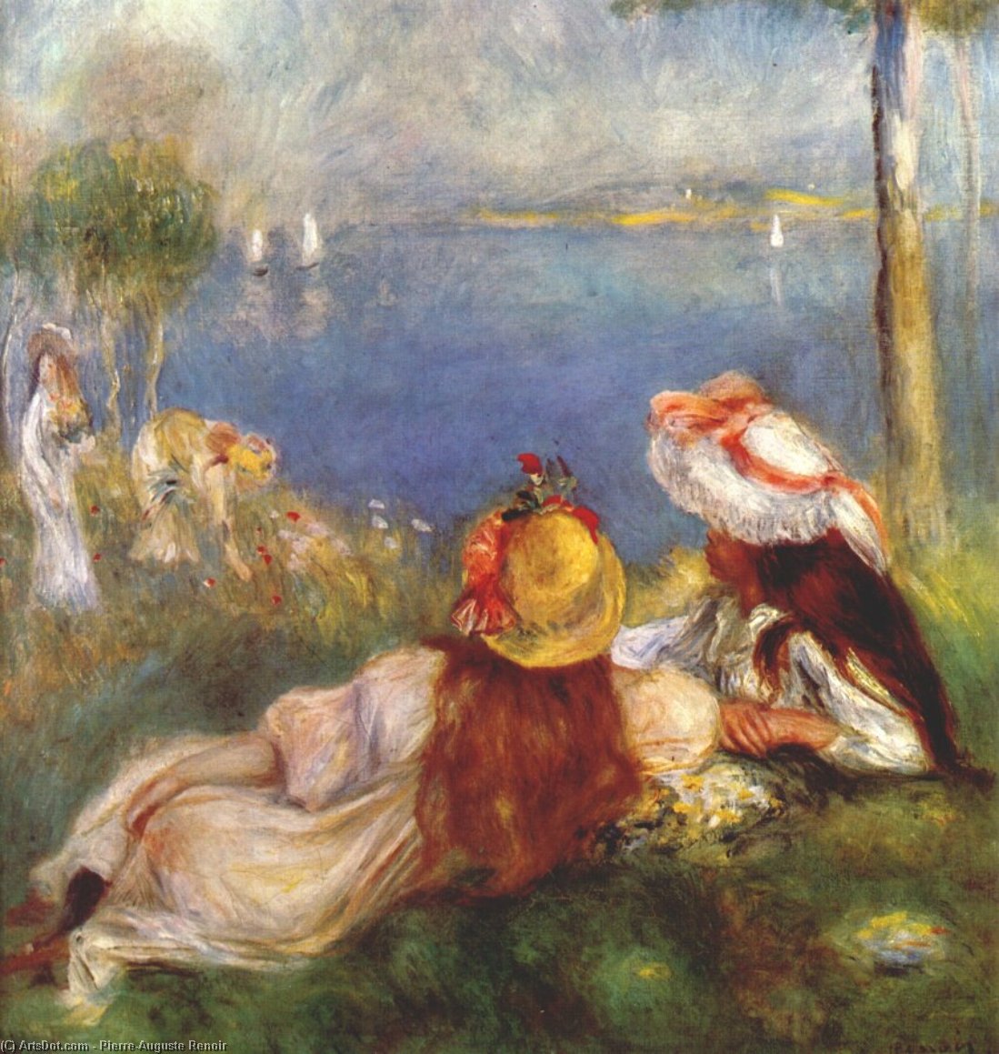 Girls On The Seashore — Pierre-auguste Renoir