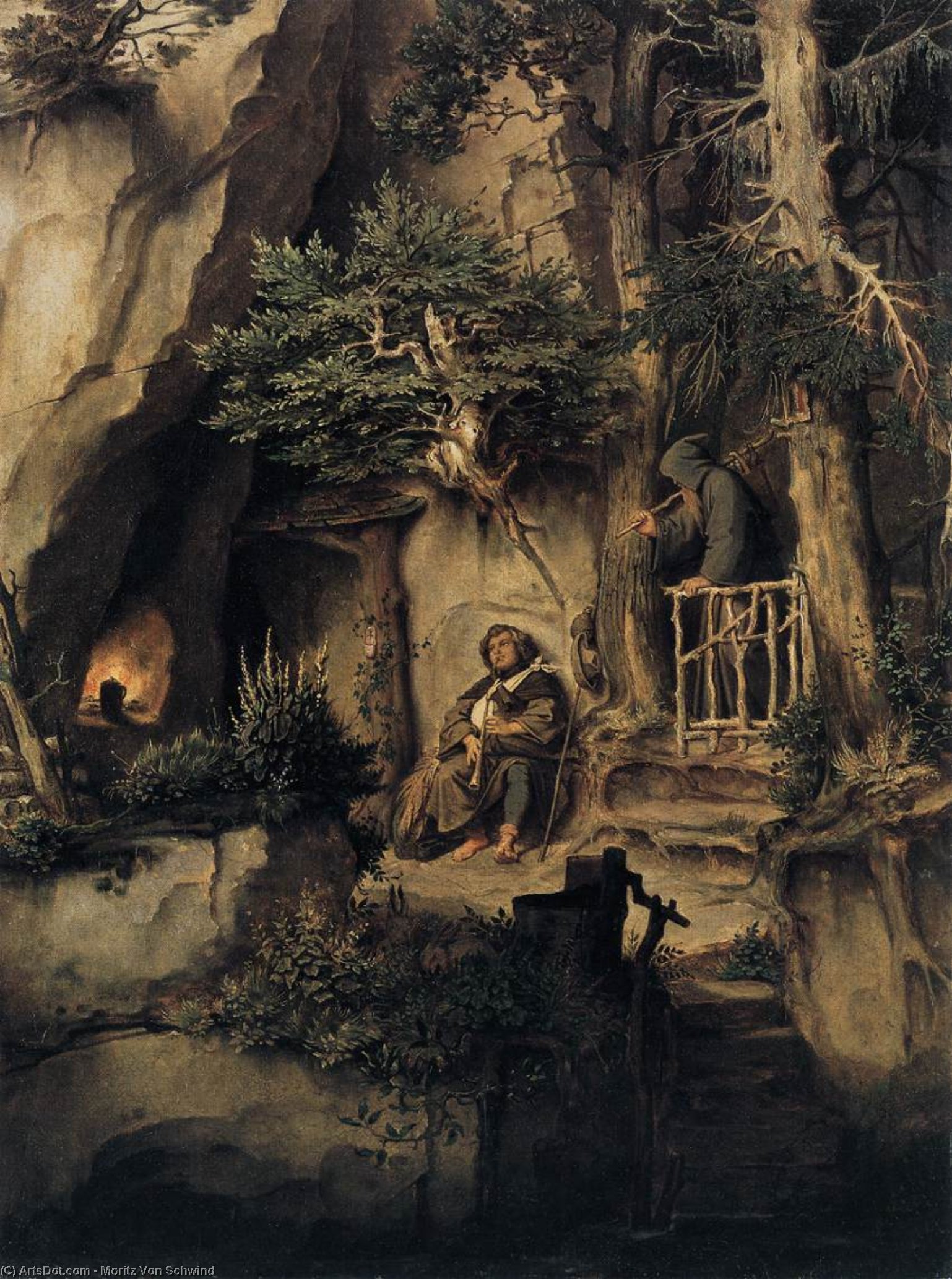 A Player With A Hermit — Мориц Фон Швид