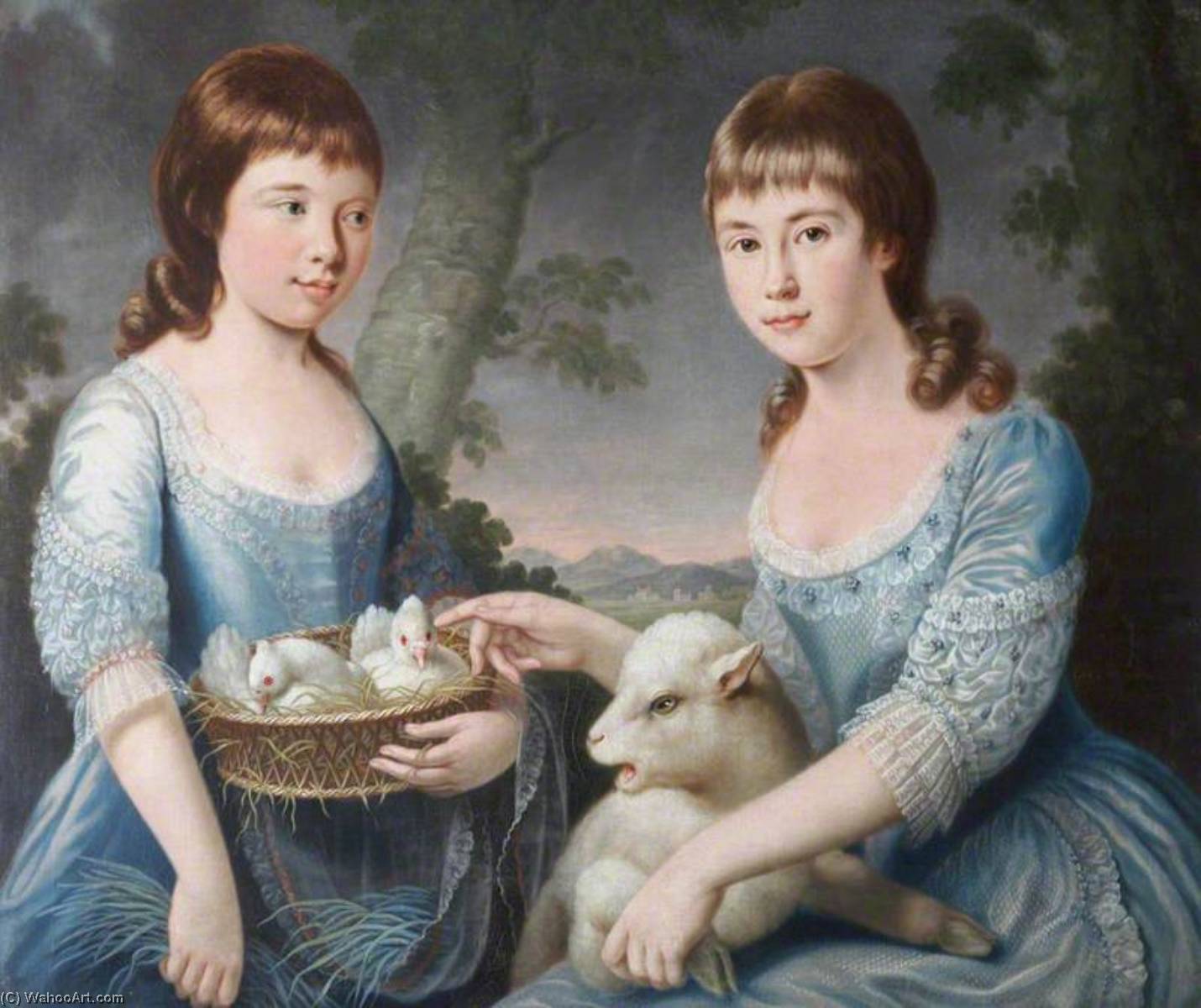 Elizabeth Chichester (1768–1825), And Mary Chichester (1771–1820), As Children, Aged 9 And 5 — George Paul Chalmers