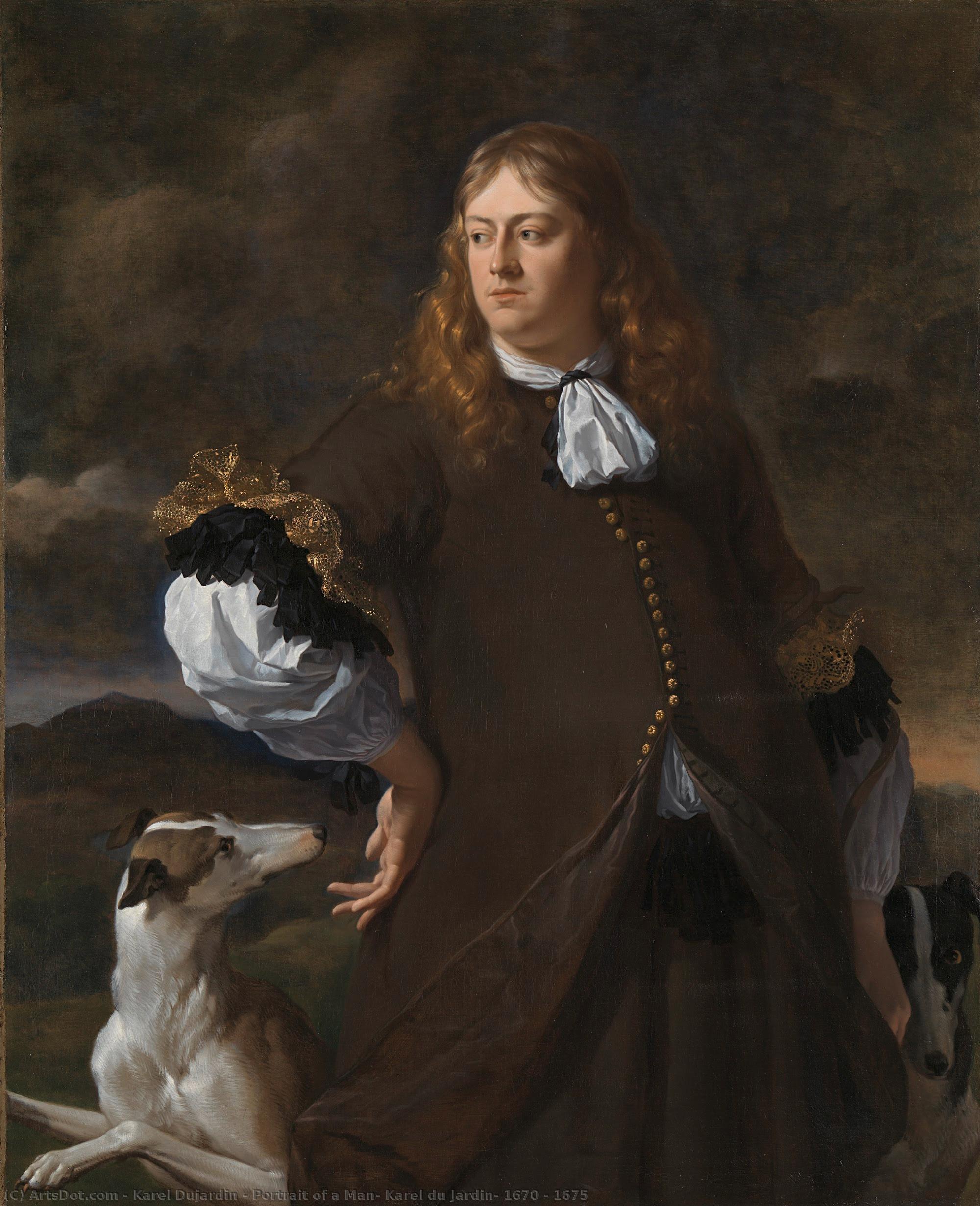 Portrait Of A Man, Karel Du Jardin, 1670 - 1675 — Karel Dujardin