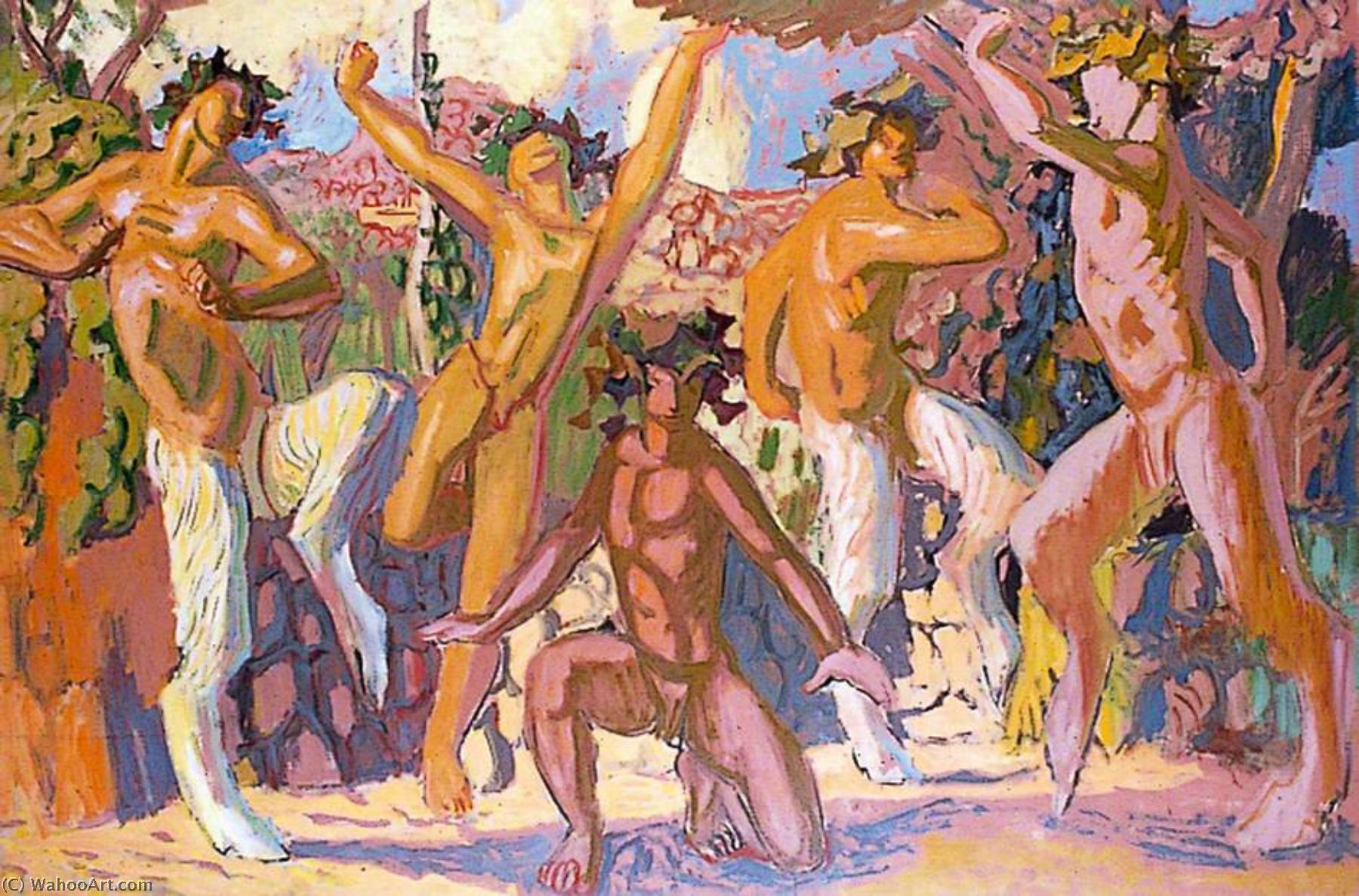 Study, Men And Satyrs — Hans Feibusch