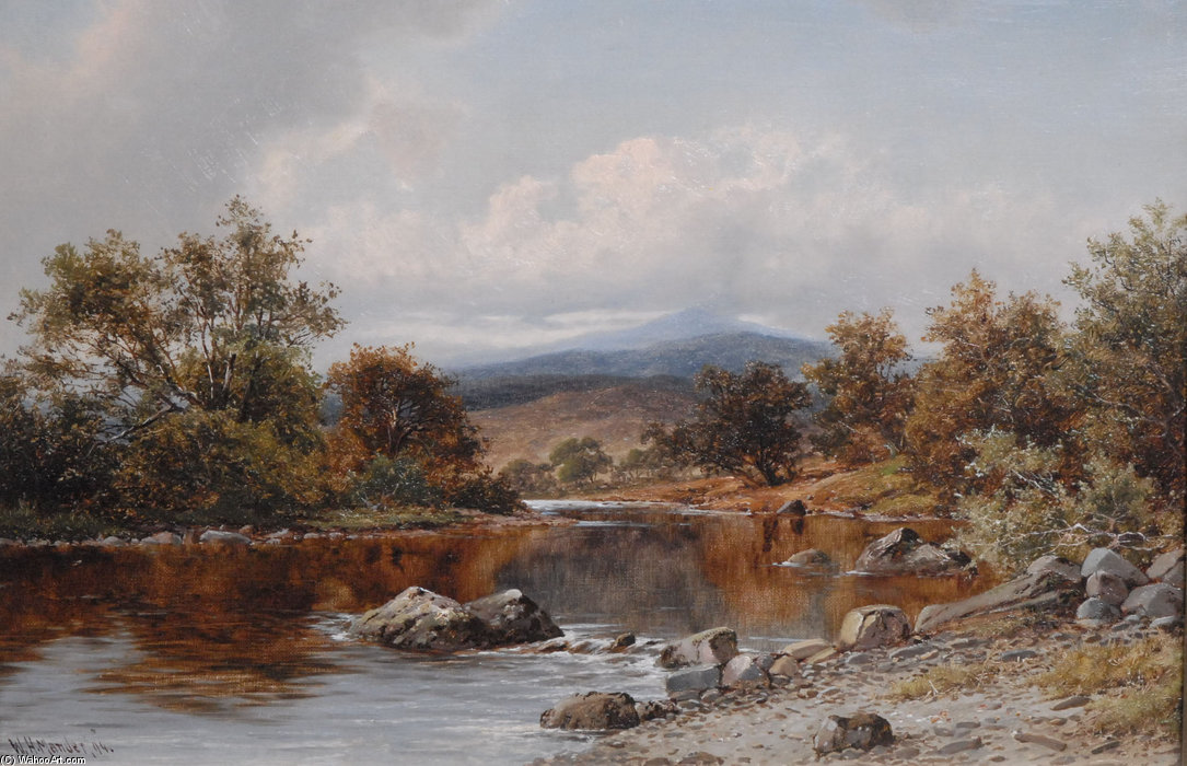 On The Llugwy Signed — William Henry Mander