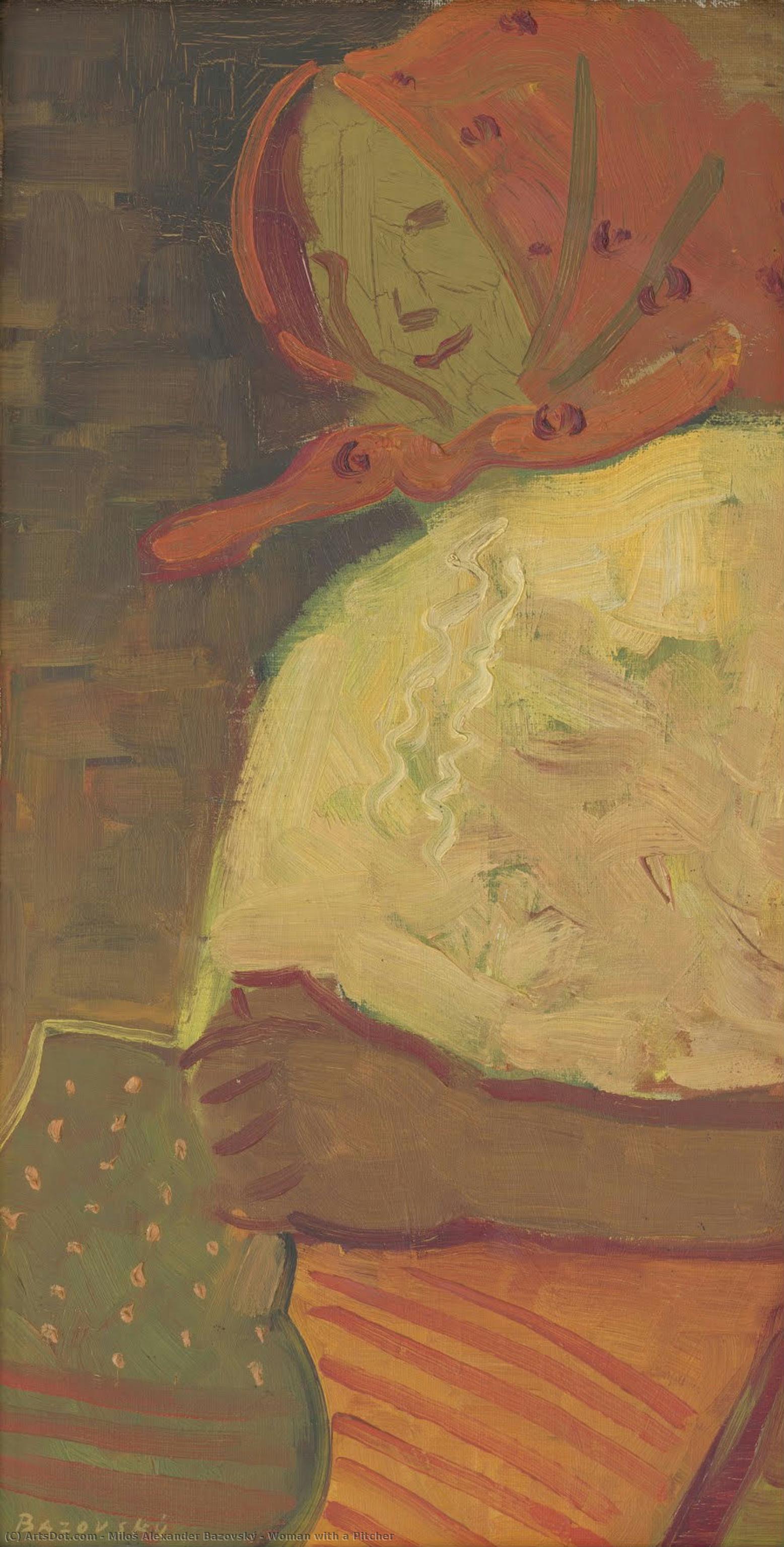 Woman With A Pitcher — Miloš Alexander Bazovský