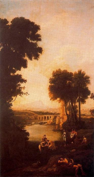 Copy Of ''moses Saved From The Waters Of The Nile'' By Claude Lorrain — Ovidio Murguía De Castro