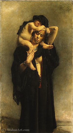 An Egyptian Peasant Woman And Her Child — Léon Joseph Florentin Bonnat