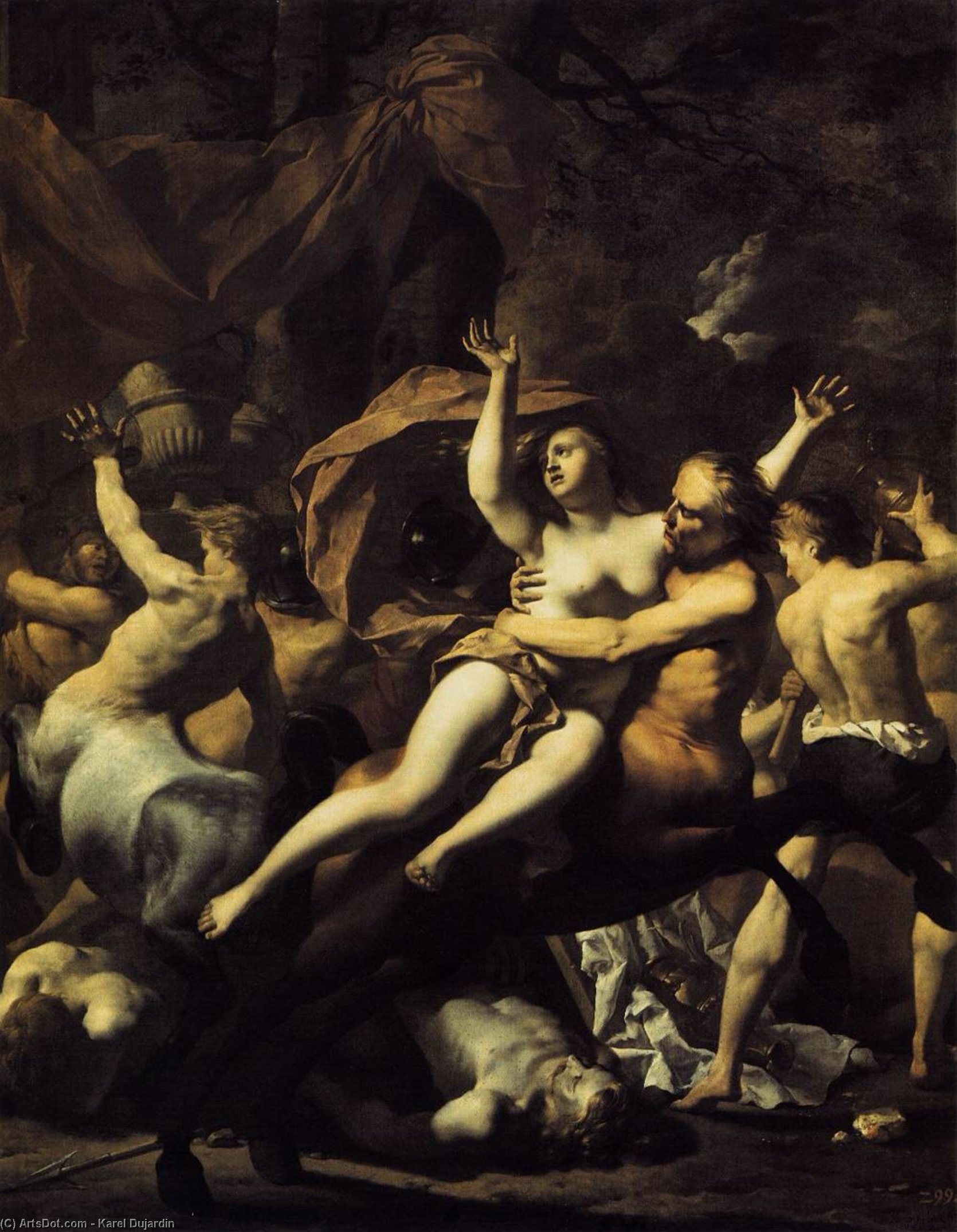 The Battle Of Centaurs And Lapiths At Hippodamia's Wedding — Karel Dujardin