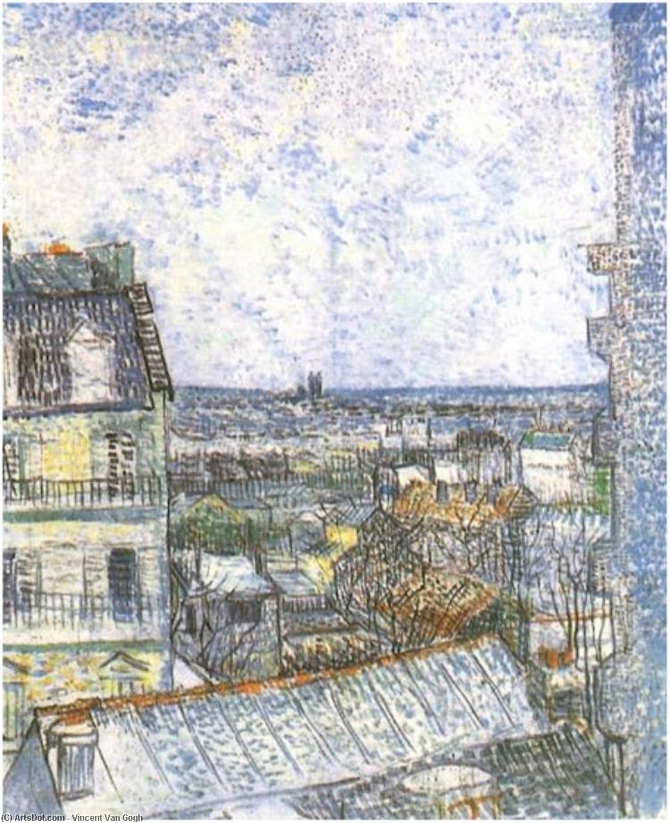 Vista De París Desde La Habitación De Vincent En La Rue Lepic 2 — Vincent Willem Van Gogh