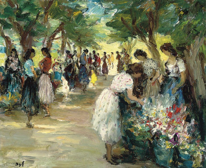 Flowers Market, (1950) — Marcel Dyf
