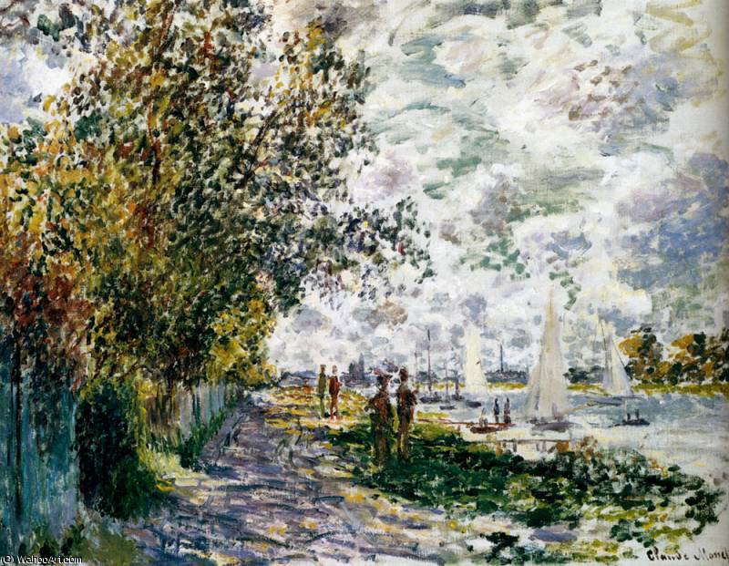 The Riverbank At Gennevilliers — クロード・モネ