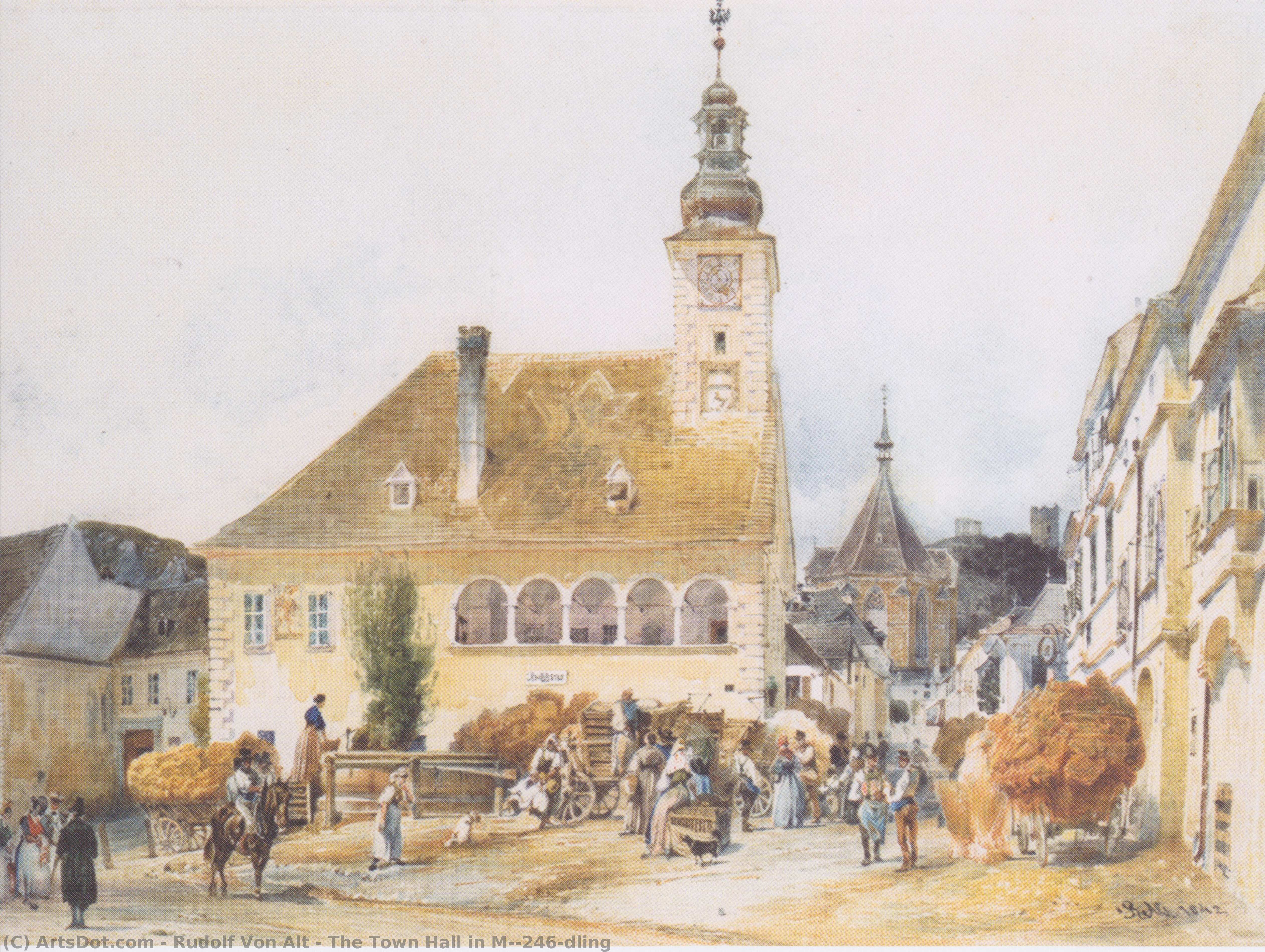 The Town Hall In Mödling — Рудольф Фон Альт