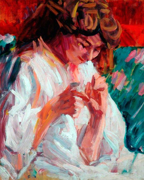 Girl Mending — Roderic O'conor