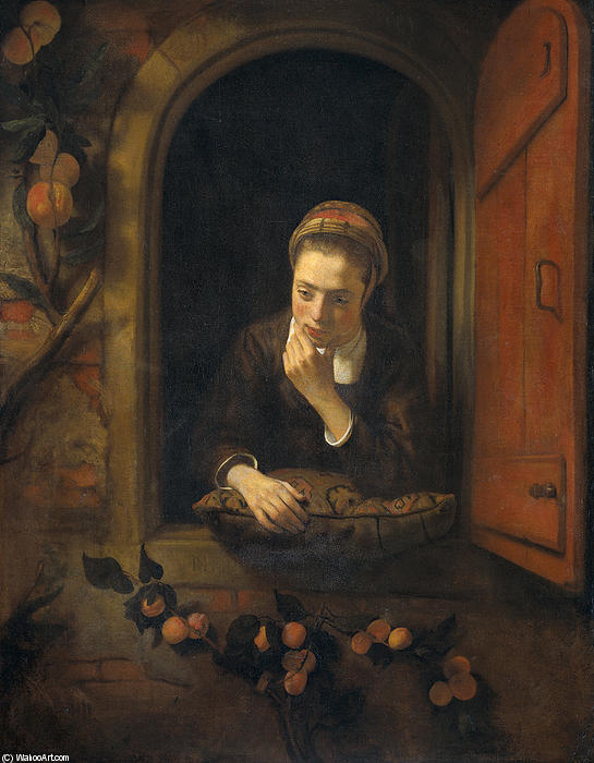 Meisje Aan Het Venster, Bekend Als 'de Peinzende' — Nicolaes Maes