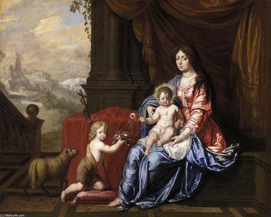 Virgin With Child And The Infant St John The Baptist — Victor Honoré Janssens