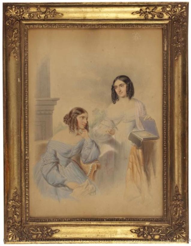 The Countesses Anna And Josefa Thun-hohenstein (born Respectively 1815) — Alexander Clarot