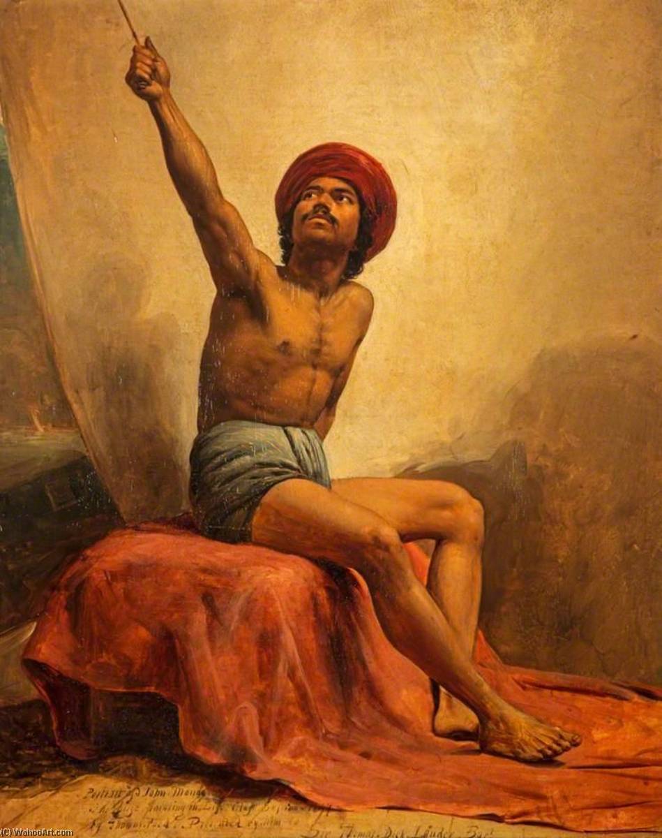 Life Study Of John Mongo, The Punka Walla — Thomas Faed