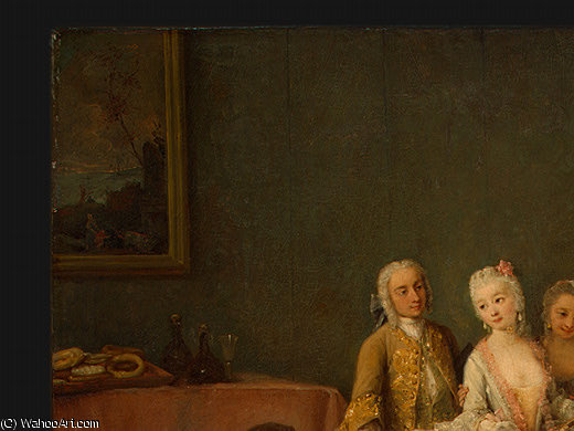The Game Of The Cooking Pot, C. 49.9x61.7 Cm,(1 (1744) — Pietro Longhi